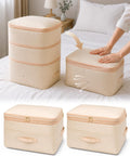 Ultra Space Saving Self Compression Organizers, 2 Pack Double Zipper