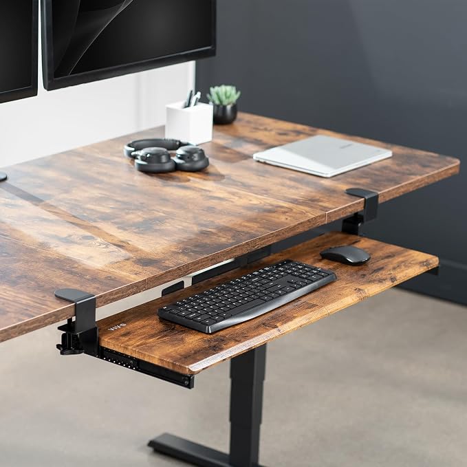 VIVO Extra Long Clamp-on Computer Keyboard and Mouse Under Desk Slider Tray - Image 2