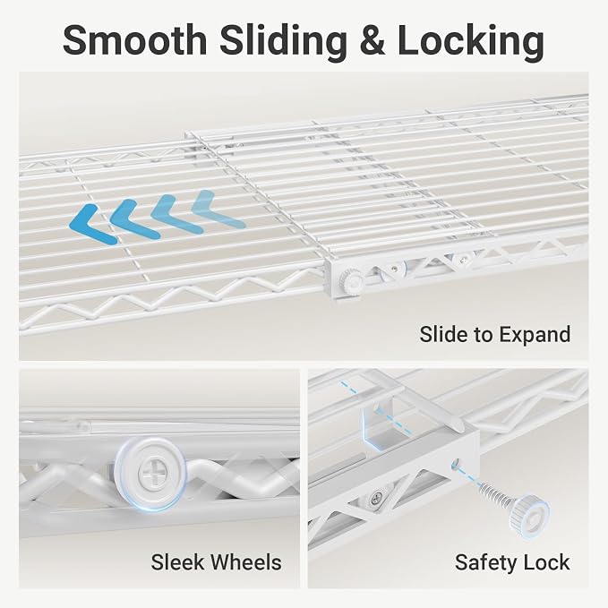 VIPEK X3 Plus Large Expandable Closet Rack Adjustable from 5'10" to 8'8" - Image 3