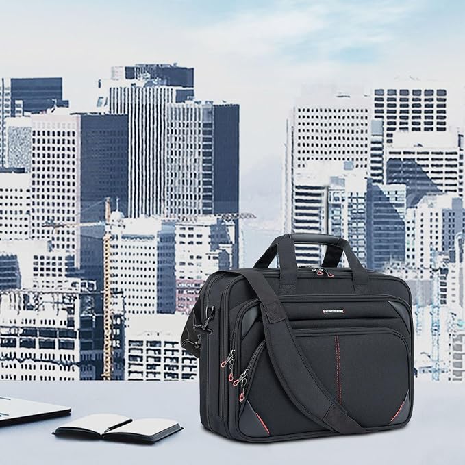KROSER Laptop Bag 15.6 Inch Briefcase Messenger Bag Water Repellent Computer - Image 7