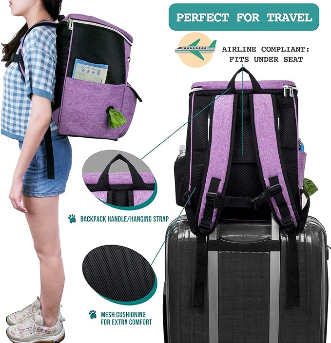 PetAmi Dog Travel Bag Backpack, Airline Approved Dog Bags - Image 5