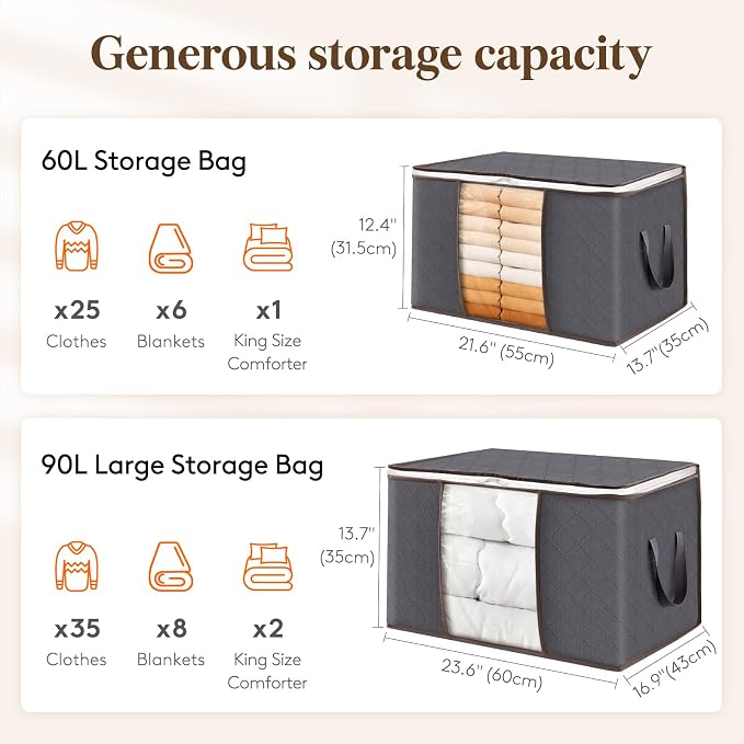 Lifewit 6 Pack Clothes Storage Bins - Image 2