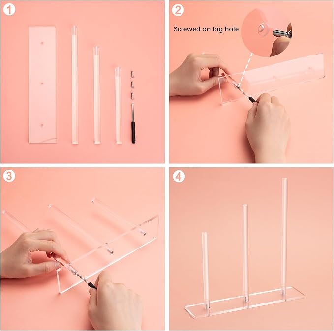 SMUK 2Packs 3-Tiers Acrylic Scrunchie Holder Stand - Image 7