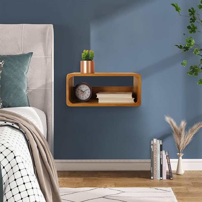Floating Nightstand, Wall Mounted Bedside Shelf, Handmade Bedroom Furniture - Image 4