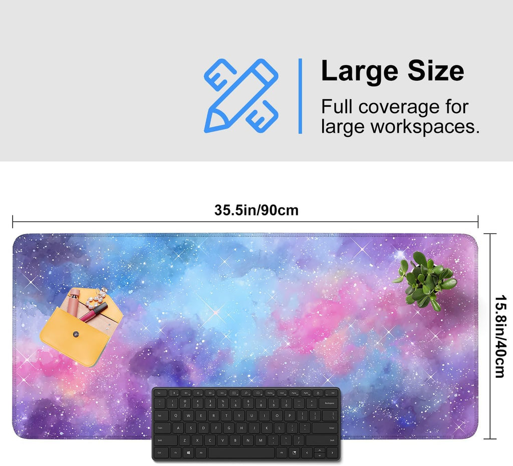 Galaxy Mouse Pad Large, Extended Gaming Desk Mat – 335.43 x 15.75 in