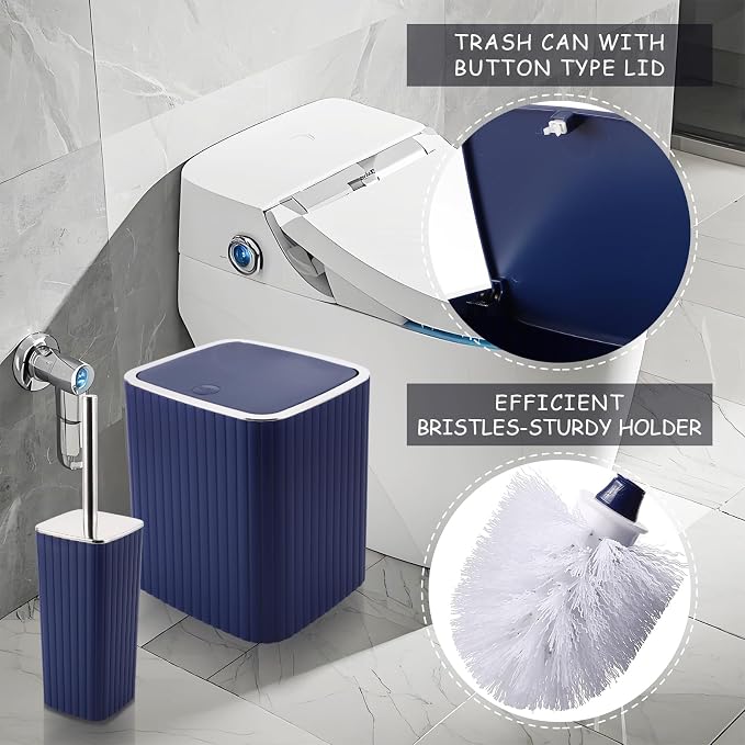 Bathroom Set with Shower Curtain and Rugs- 25PC Bathroom Accessory Set - Image 8