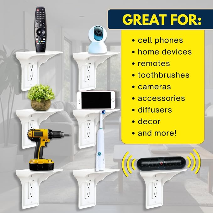 BeraTek Power Perch Wall Outlet Shelf - Image 5