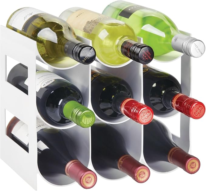 mDesign Plastic Free-Standing Water Bottle Organization/Wine Rack Storage - Image 8
