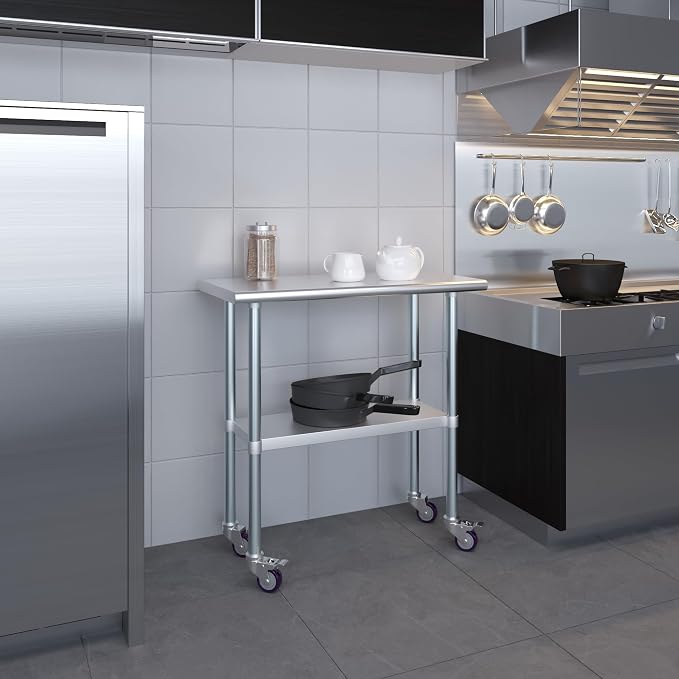 AmGood 18" x 36" Stainless Steel Work Table - Image 9