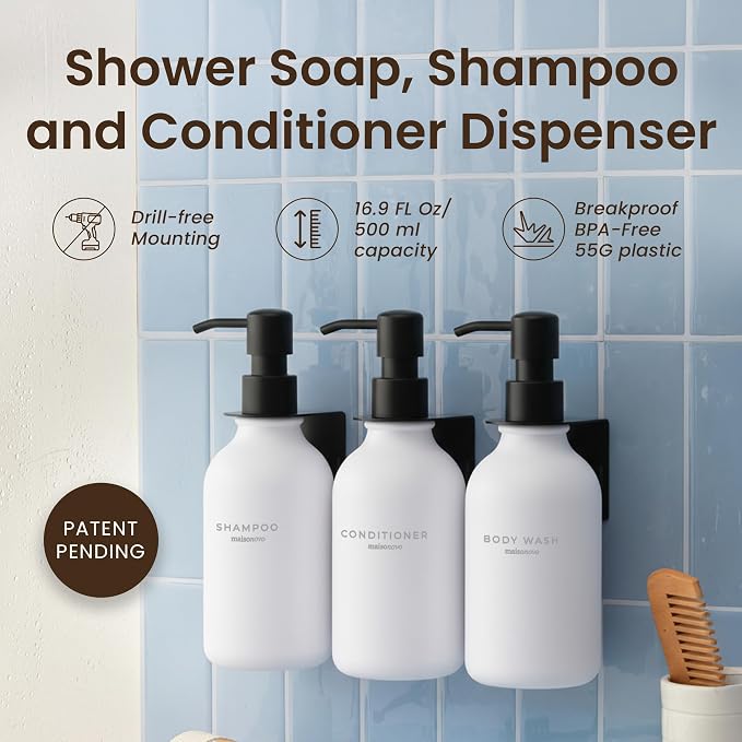 MaisoNovo Shampoo and Conditioner Dispenser - Image 2
