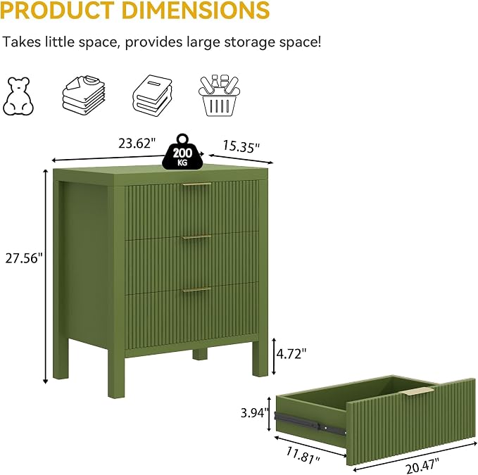 6 Drawer Dresser, Modern Wood Storage Chest of Drawers Organizer - Image 2