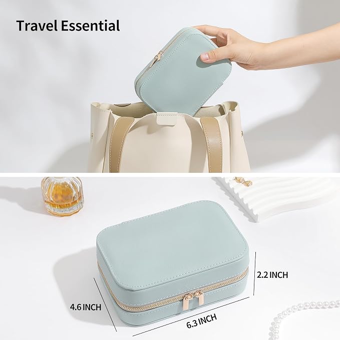 Genuine Leather Travel Jewelry Organizer Case - Image 5