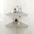 2-Pack 10" Brushed Nickel Recessed Corner Shower Shelf, for Tiled