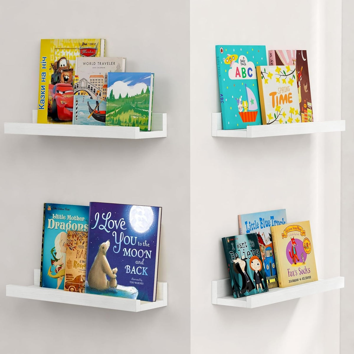 Forbena 16 In Picture Ledge Shelf, Small Floating Shelves with Lip for