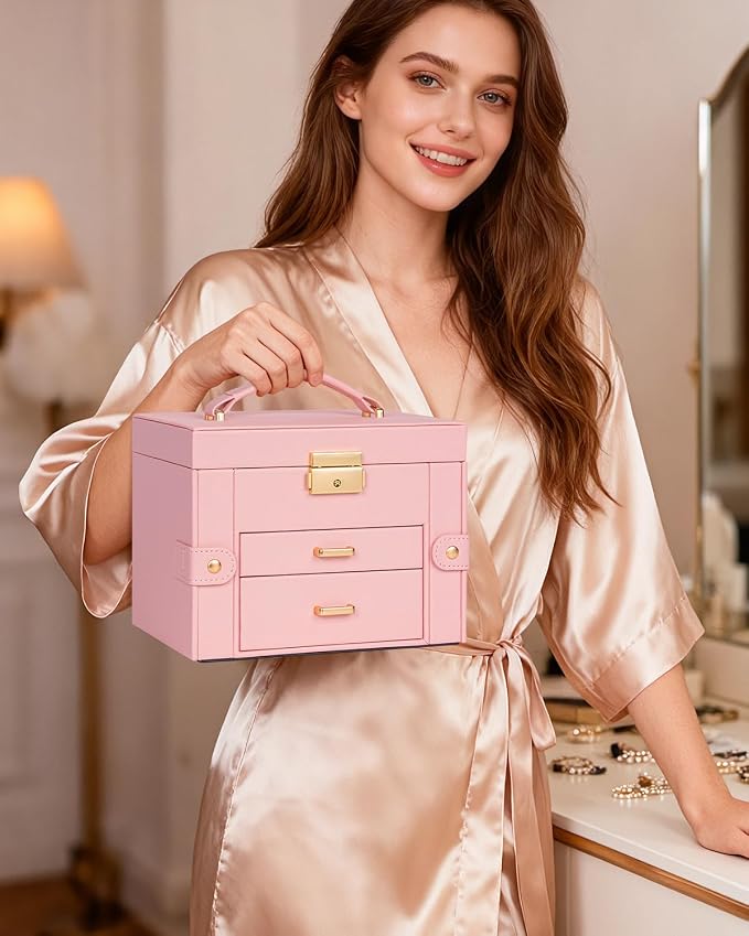 TORIBIO Jewelry Box for Women, Leather Jewelry Organizer - Image 8