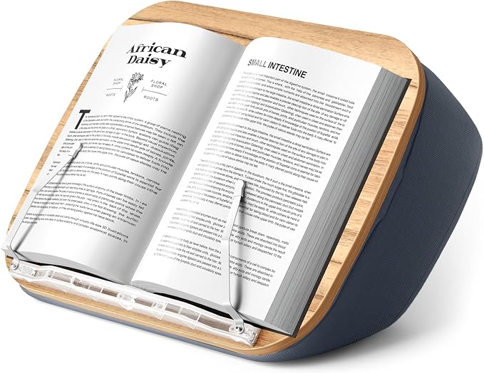 Lap Beanbag Book Stand for Hands Free Reading Comfortable Reading Pillow Stand by ERGONOV