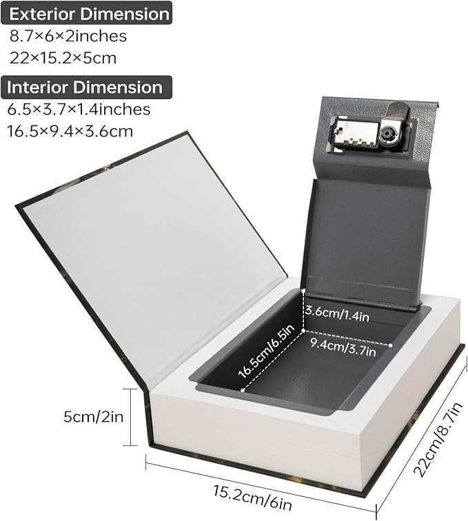 Real Paper Transfer Book Safe, Hollow - Image 2