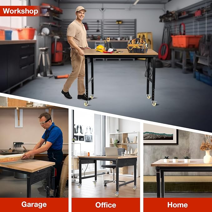 48" L×24”W Adjustable Workbench - Image 6