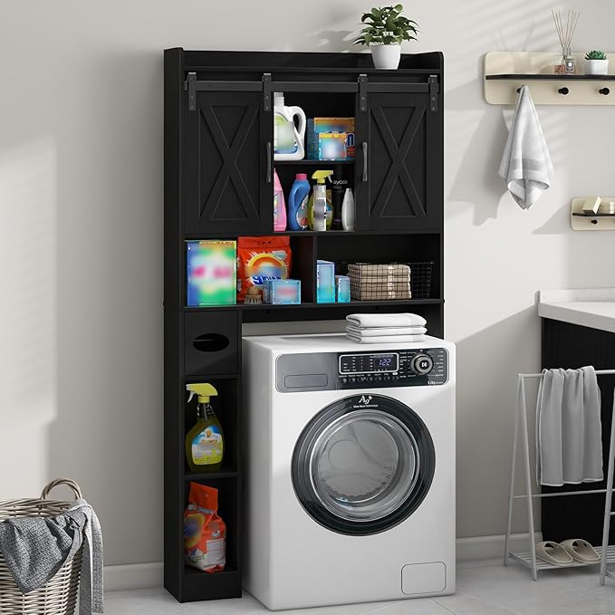 Vabches Over The Toilet Storage Cabinet, Farmhouse Storage Cabinet Over Toilet - Image 4