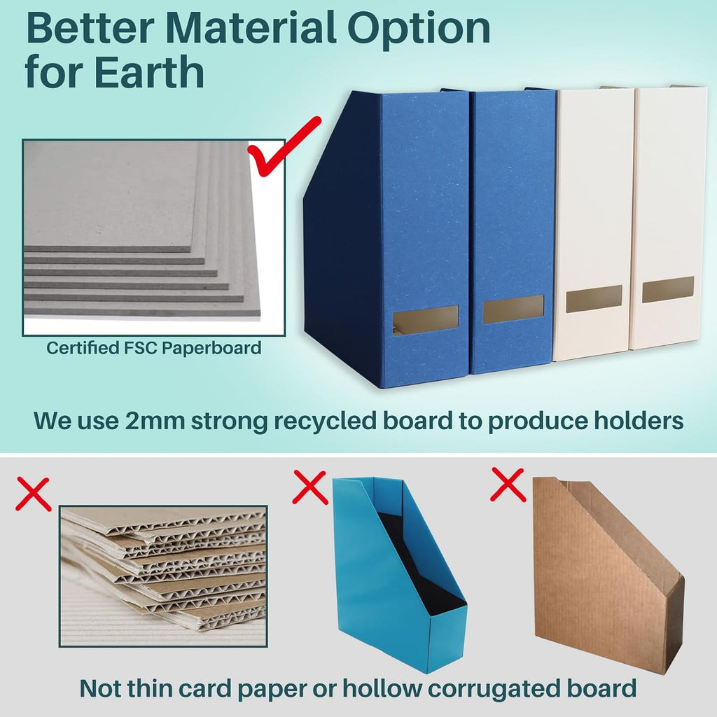 Magazine Holder - File Holder and Desk Organizer, Paperboard Book