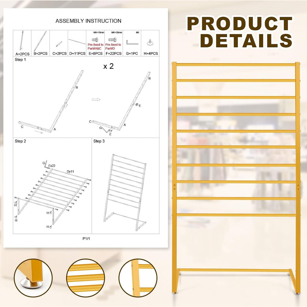 Hijab Organizer, 10 Tier Metal Scarf Holder Organizer, Freestanding