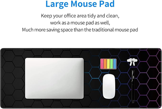 Hexagon Honeycomb Large Mouse Pad, Gaming Keyboard Desk Pad, Extended Mouse Mat - Image 8