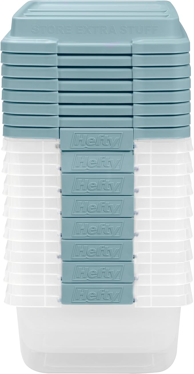 Hefty HI-RISE 18 Qt Plastic Storage Bins - Image 9