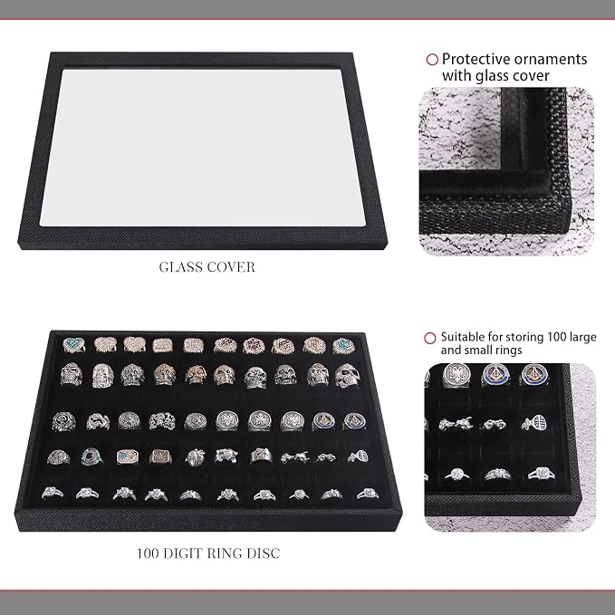 Julysky 4 Pcs/set Stackable Jewelry Organizer Trays - Image 4