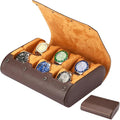 6-Slot Watch Box for Men & Women, Portable Travel Watch Roll Organizer by YANHHAN