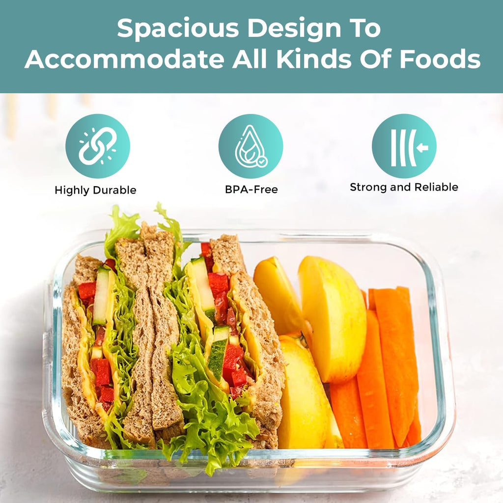 Razab 35 Pc Set Glass Food Storage Containers with Lids - Meal Prep
