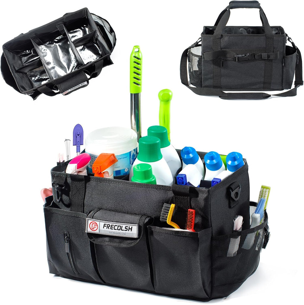 13" Cleaning Caddy for Cleaning Supplies, Cleaning Bag for