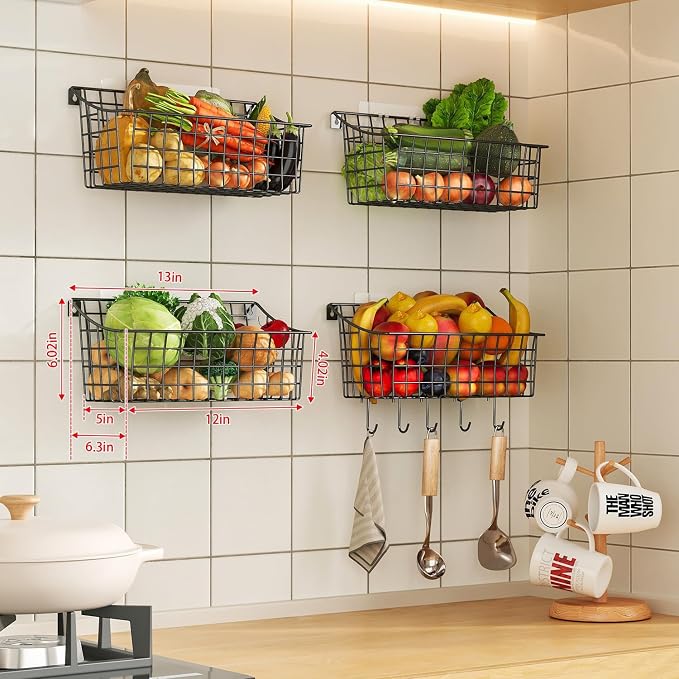 Sonyabecca 6 Pack Hanging Wall Basket - Image 2