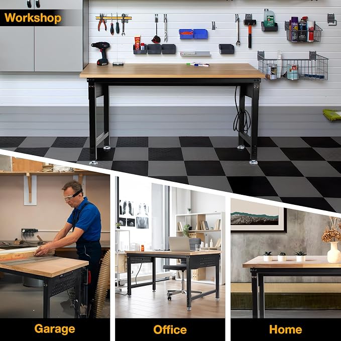 48" L×24”W Adjustable Workbench, 28”-40”Heights Heavy Duty Table 2000 LBS Load - Image 6