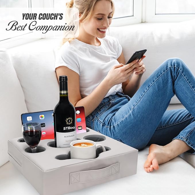 STBoo Couch Cup Holder Pillow Tray - Image 3