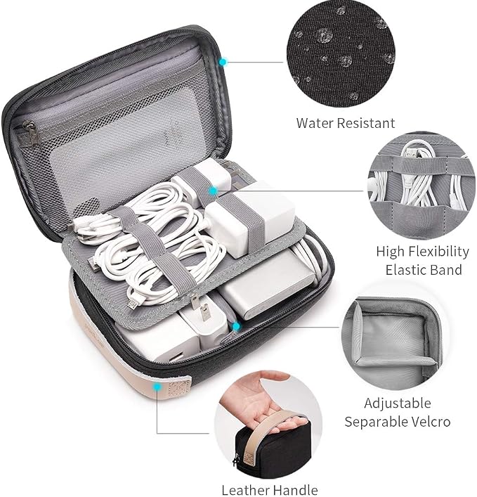 pack all Electronic Organizer, Cable Organizer Bag, Cord Travel Organizer - Image 3