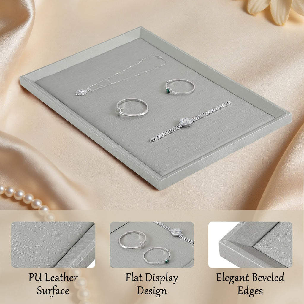 PU Leather Jewelry Display Tray For Necklace,Earring,Ring,Bracelet