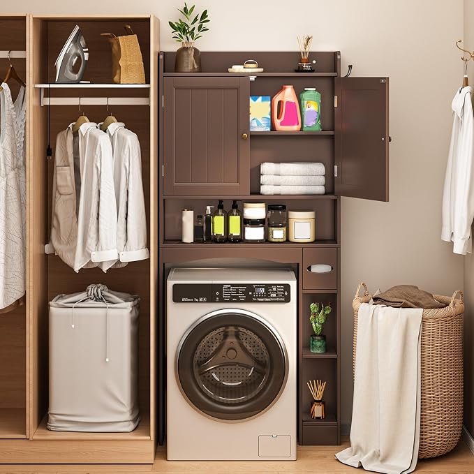 Ahomly Over The Toilet Storage Cabinet, 32.3" W Over Toilet Bathroom Organizer - Image 9