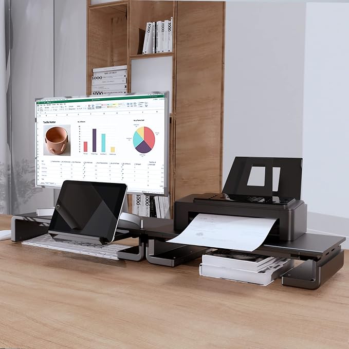 2 Pack Computer Monitor Stand, Klearlook Foldable Monitor Stand Riser, Height - Image 4