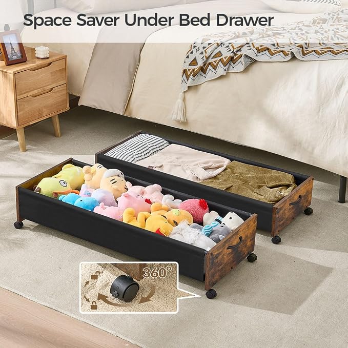 Under Bed Storage with Wheels, XXXXL Larger Under Bed Drawers On Wheels - Image 5