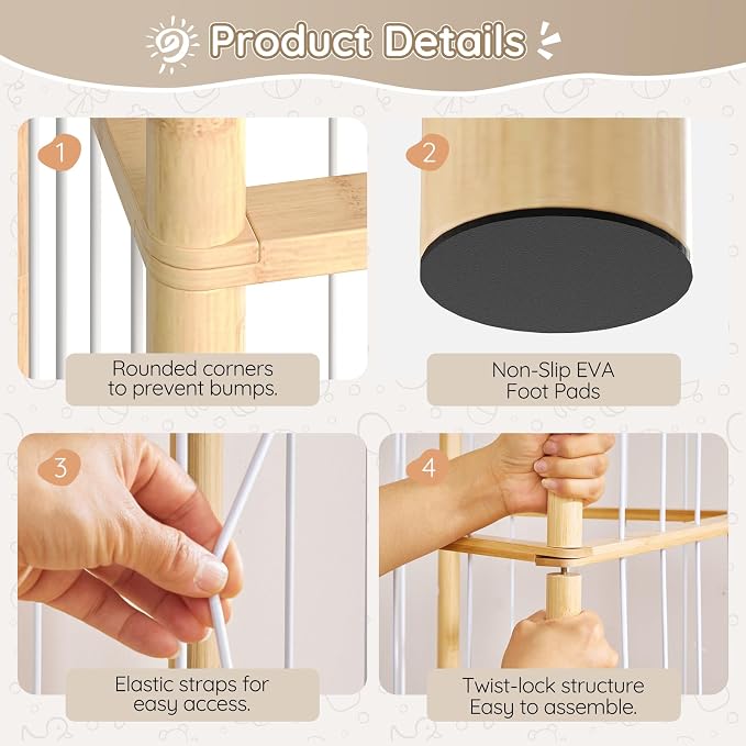 HOOBRO Stuffed Animal Storage & Organizer, Bamboo Stuffed Animal Holder - Image 6