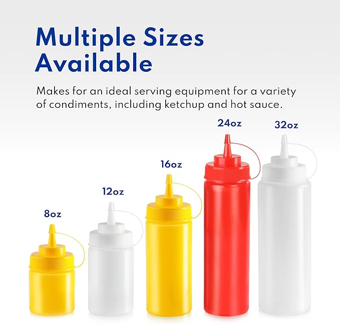 New Star Foodservice Squeeze Bottles, Wide Mouth, 16 oz - Image 6