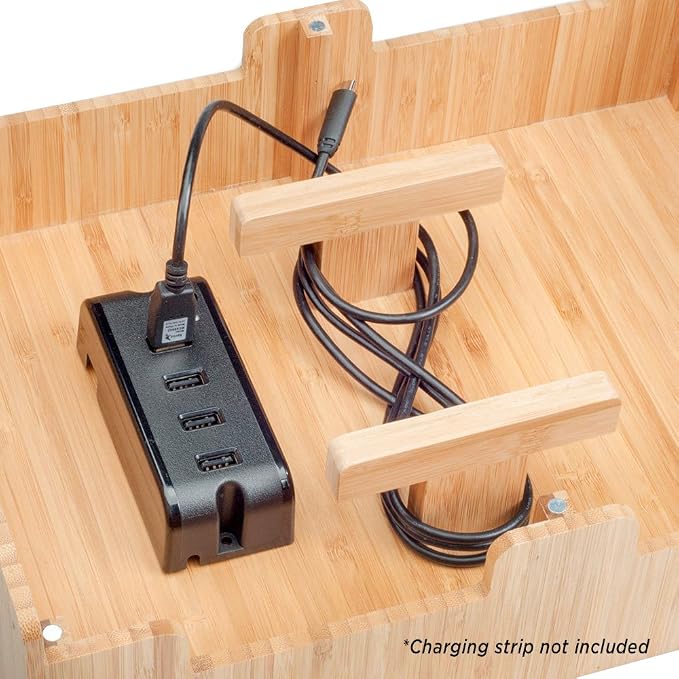 MobileVision Bamboo 10-Port Charging Station & Compatible Adapter - Image 4