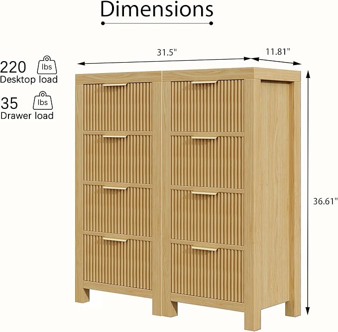 Modern 8-Drawer Solid Wood Dresser - Image 2