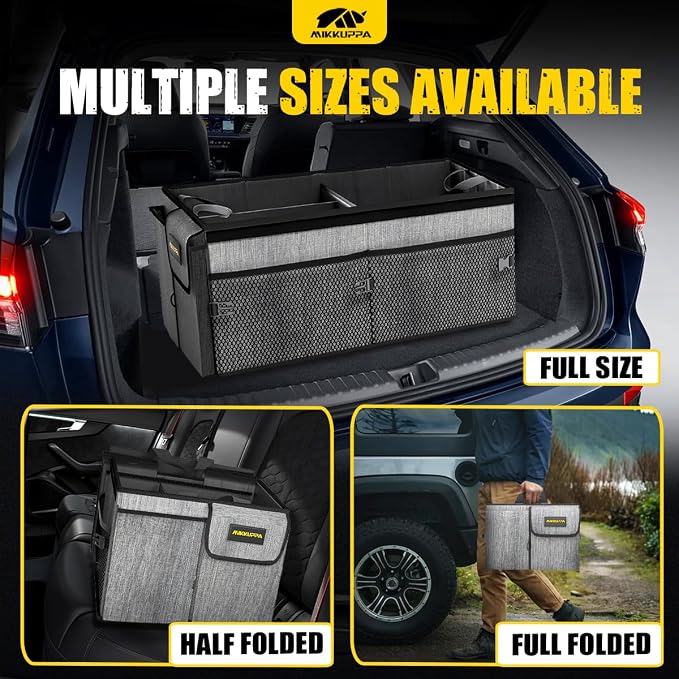MIKKUPPA Car Trunk Organizer - 65L Collapsible Trunk Organizer - Image 5