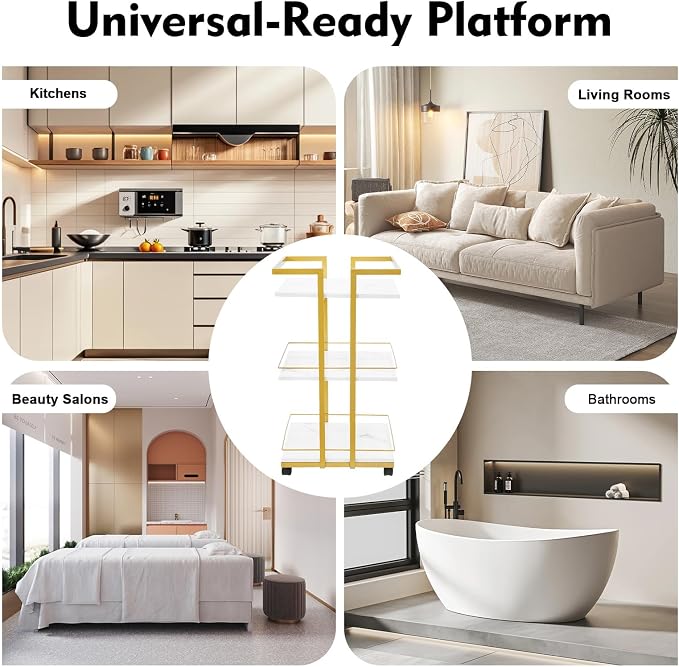 Multi Purpose Utility Cart, Storage Rolling Barber Cart - Image 7