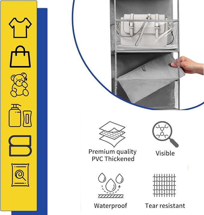 6-Tier Over The Door Hanging Organizer - Image 6
