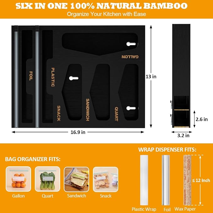DALSHABET Bamboo Bag Organizer - Image 2