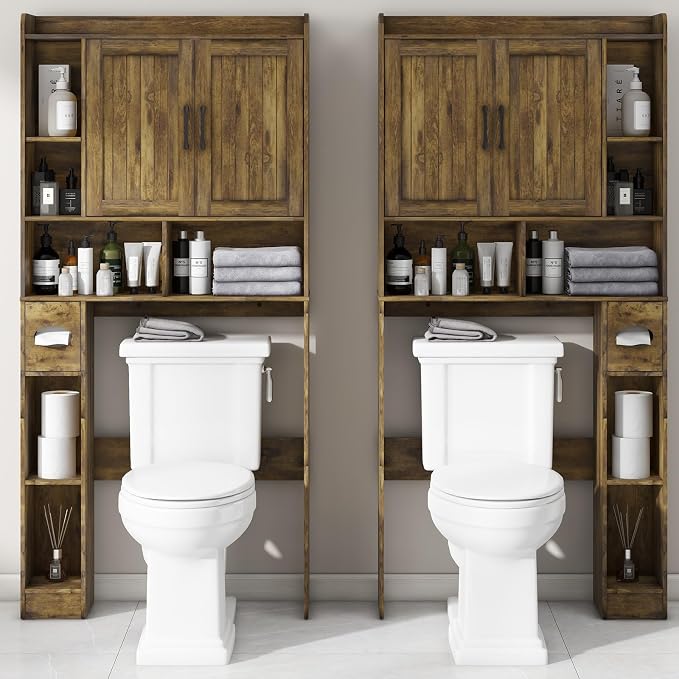 Vabches Over The Toilet Storage Cabinet, Farmhouse Storage Cabinet Over Toilet - Image 7