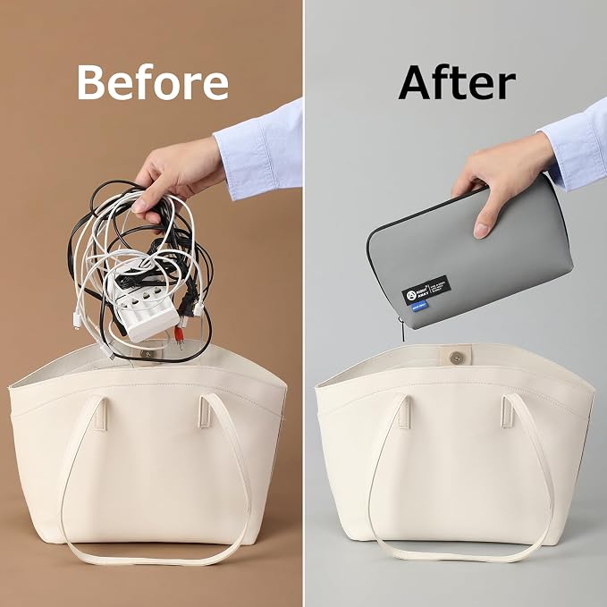 RIGHT AWAY Travel Tech Pouch，Waterproof Cord Case，Electronics Organizer Travel - Image 7