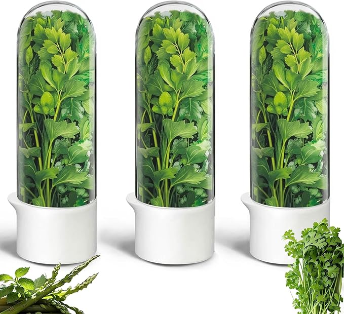 Herb Saver for Refrigerator, Herb Saver Pod Cilantro Containers for Refrigerator by HVECT